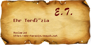Ehr Terézia névjegykártya